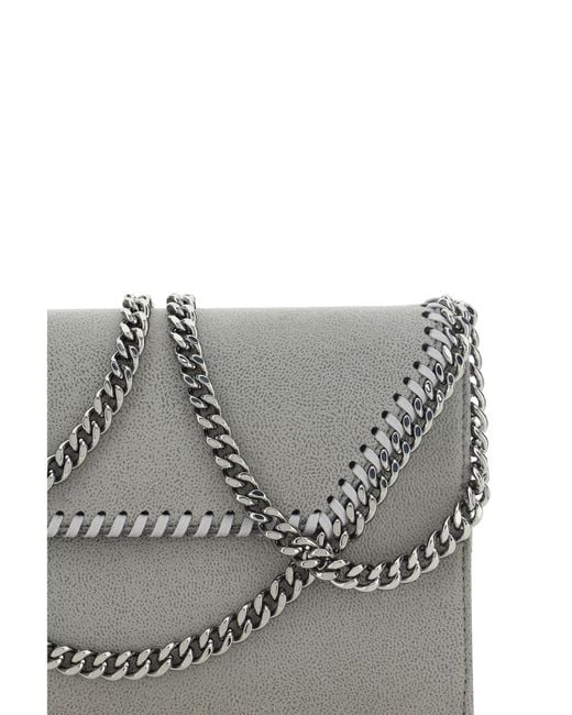 Stella McCartney Gray Mini Falabella Shoulder Bag Polyester