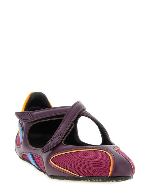 The Attico Purple Polyethylene Ballet Flats