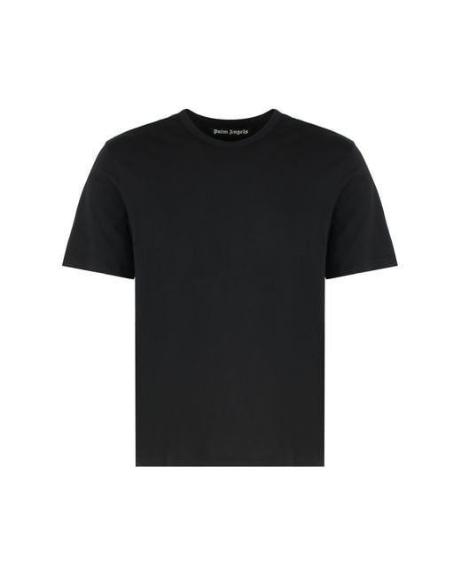 Palm Angels Black Set Of Three Cotton T-Shirts for men