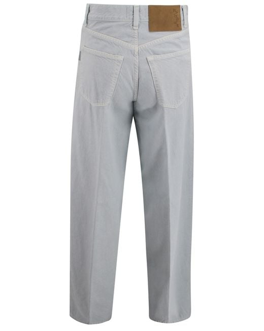 Haikure Gray Cotton And Linen Jeans