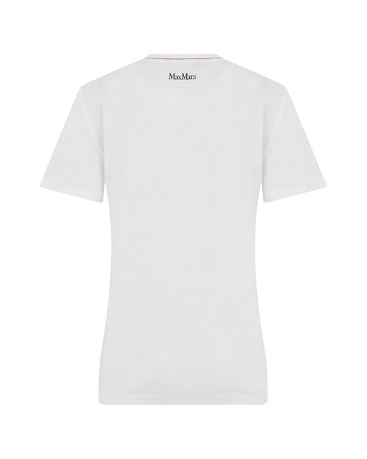 Max Mara White Cotton T-Shirt Pugnale T-Shirts & Jerseys