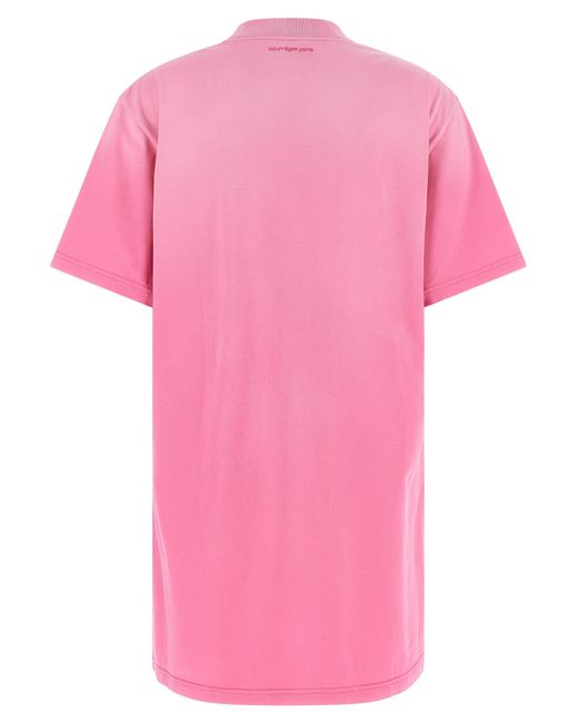 Courreges Pink 'Solarized T Shirt' Dress