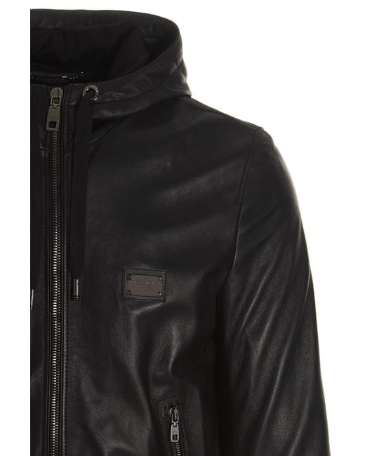Dolce & Gabbana Black Dg Essential Casual Jackets for men