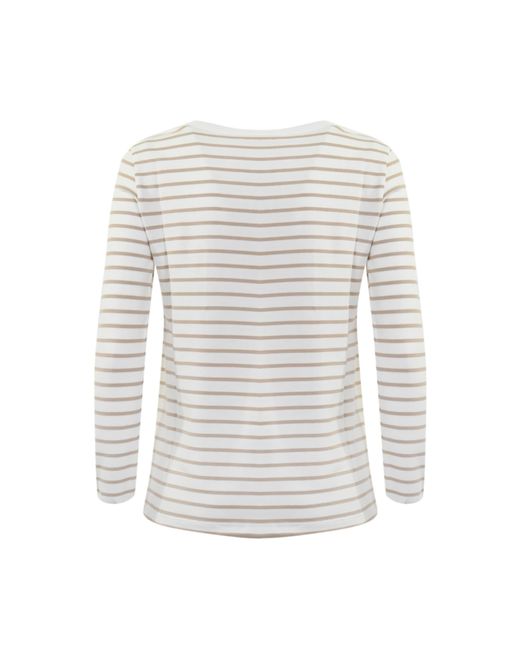 Weekend by Maxmara White Erasmo Striped Cotton Sweater