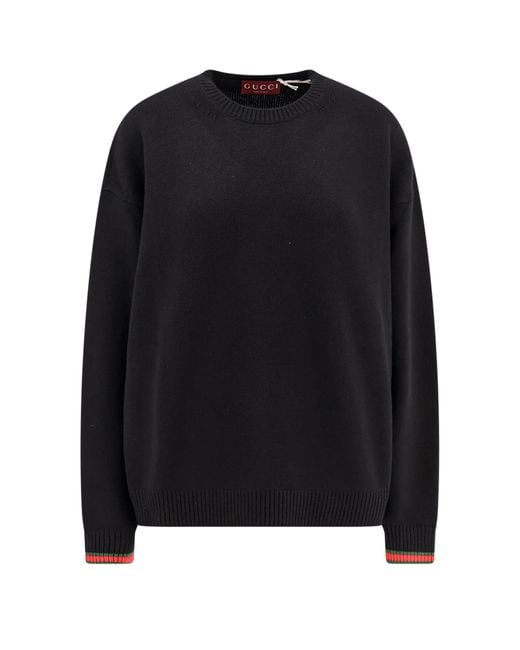 Gucci Black Oversize Wool And Cashmere Sweater