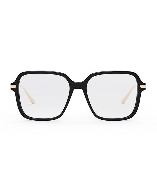 Dior Black Eyeglasses Square Full Rim, Shiny Frame And Clear Demo Lenses Lens Gemos5I1200