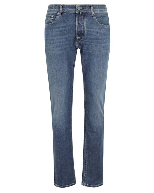 Jacob Cohen Blue Five-Pocket Slim Fit Jeans for men