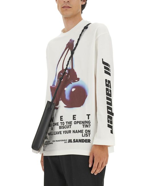 Jil Sander Gray T-Shirt With Print for men