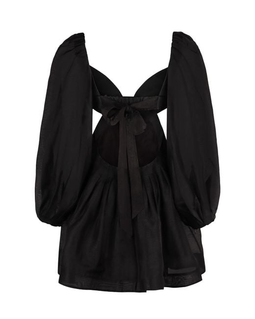 Zimmermann Black Harmony Bralette Mini-Dress