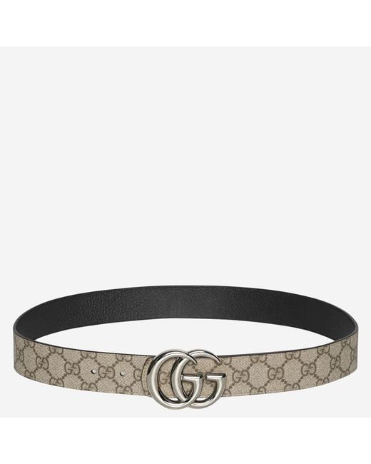 Gucci Black Gg Marmont Reversible Belt Polyurethane for men