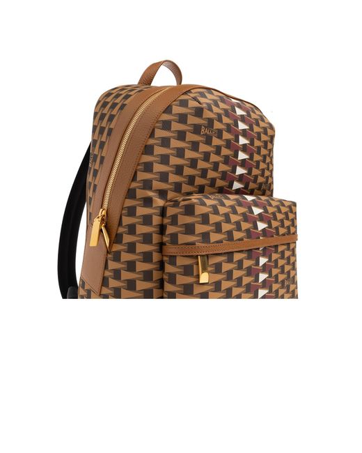 Bally Brown Backpack With Logo for men