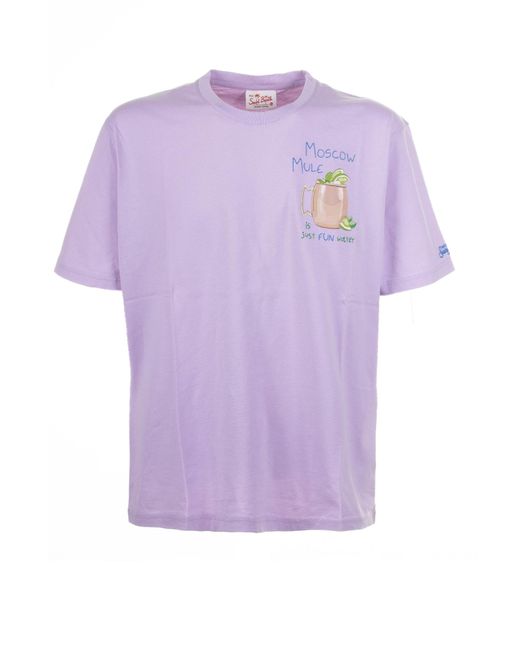Mc2 Saint Barth Purple Lilac Moscow Summer T-Shirt for men