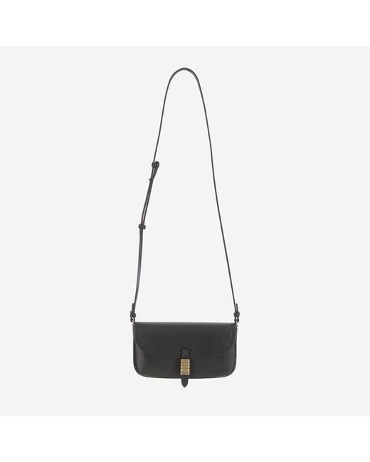Pinko Black Saddle Leather Shoulder Bag