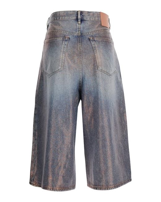 Acne Gray Shorts Judda U Glitter Viscose