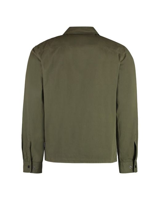 Woolrich Green Cotton Overshirt Shirt for men