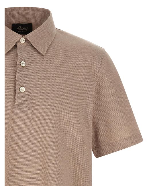 Brioni Natural Cotton Polo Shirt for men