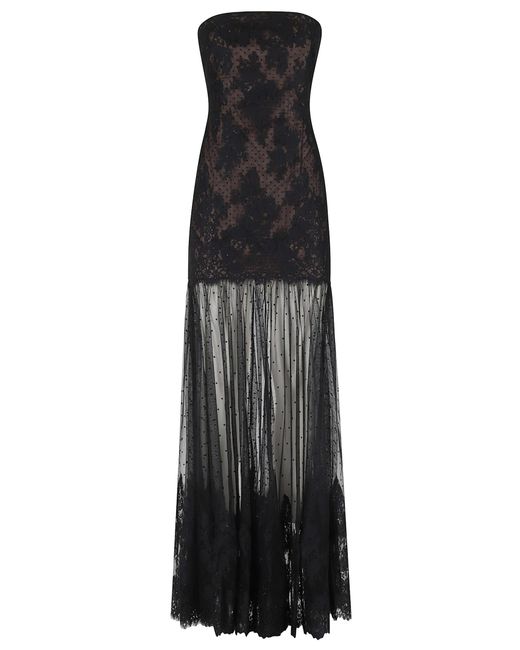 retroféte Black Vespera Lace Dress