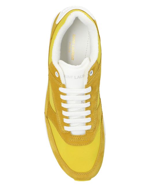 Saint Laurent Yellow Sneakers With Logo for men
