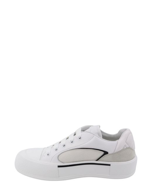 Alexander McQueen White Deck Plimsoll for men