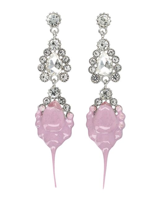 OTTOLINGER Pink Dipped Pearl Drop Earrings