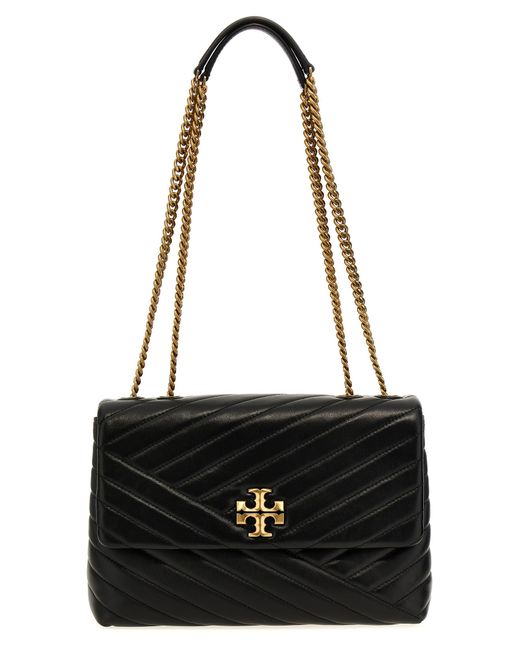 Tory Burch Black Kira Chevron Convertible Crossbody Bags