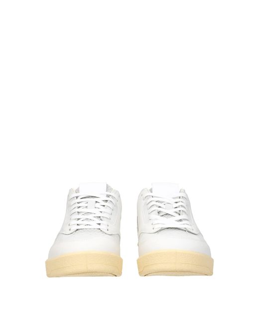 Jil Sander White Js39142A 15220 Leather Sneakers for men