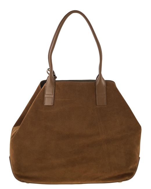 Hogan Brown Medium Script Shopping Bag