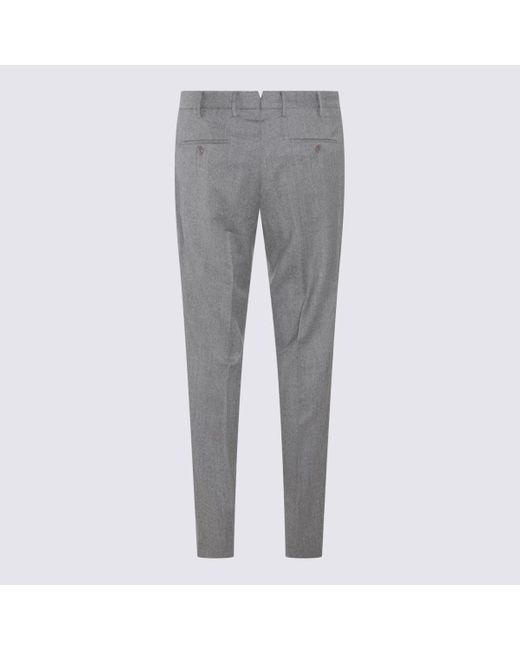 Incotex Gray Light Wool Pants for men