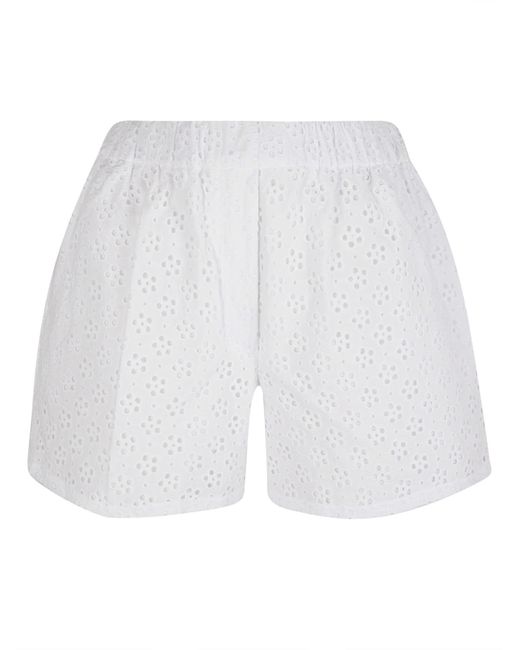 KENZO White Broderie Anglaise Shorts