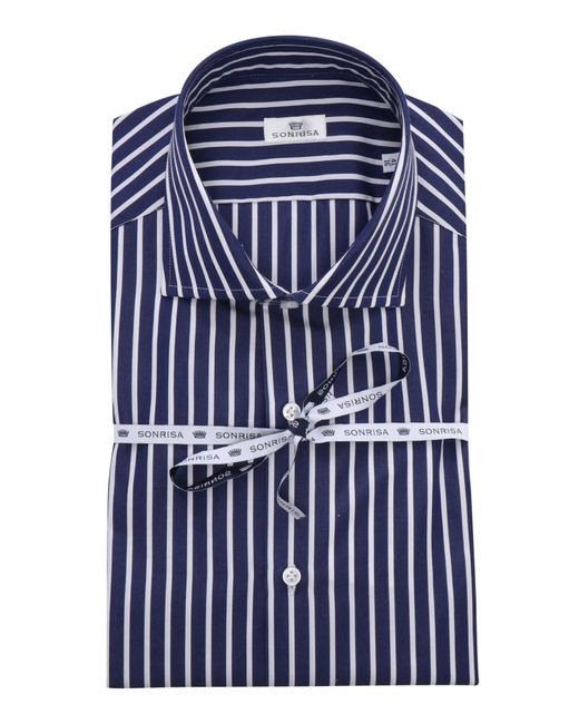 Sonrisa Blue And Striped Shirt for men