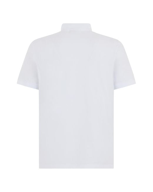 Stone Island White Polo Shirt Cotton for men