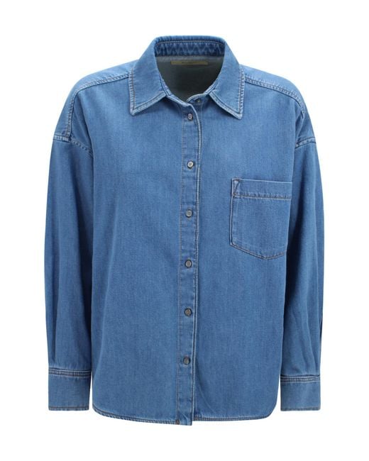 Weekend by Maxmara Blue Shirts Cotton