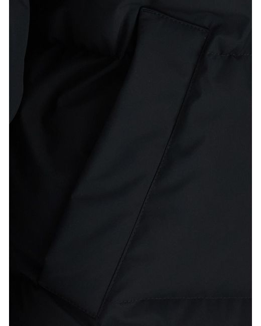 Saint Laurent Black Down Jacket Recycled Polyester Padded for men