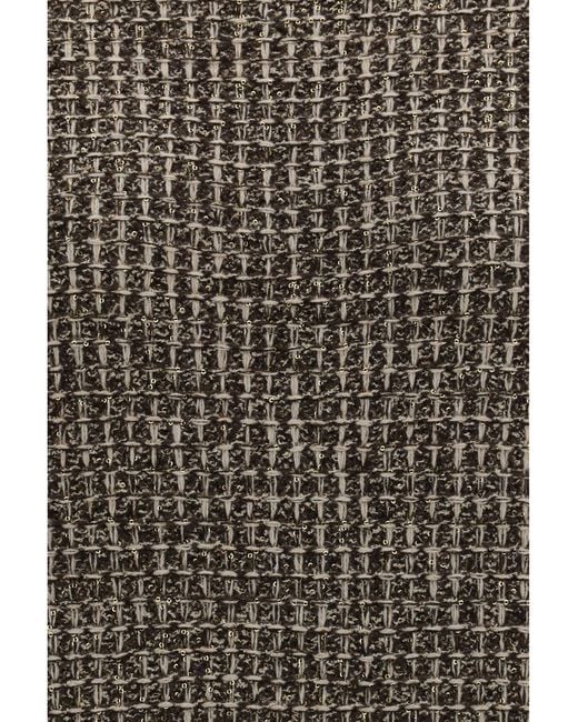 Fabiana Filippi Black Dress Sequin-Effect Tweed Merino Wool (Ovis Aries)