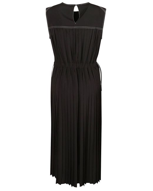 Moncler Black Sleeveless Long-Length Dress