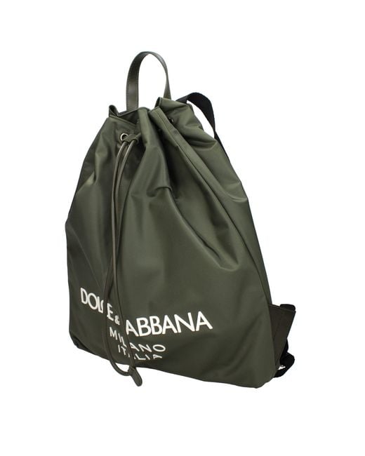 Dolce & Gabbana Green Nylon Backpack for men