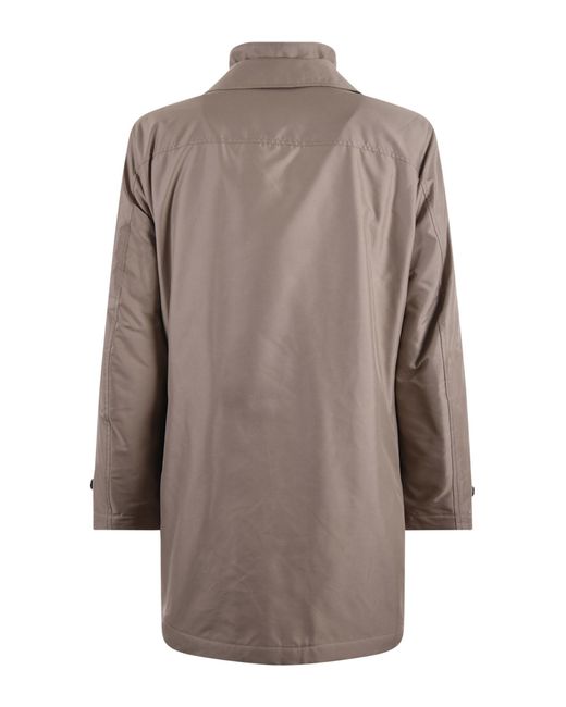 Fay Brown Double Front Raincoat for men