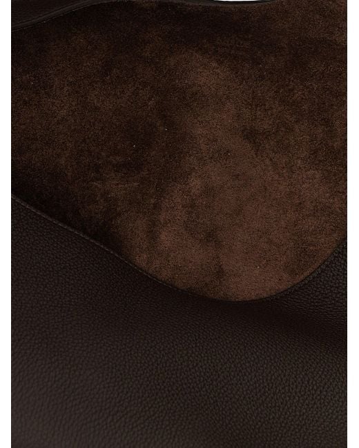 Khaite Black 'Lotus Medium' Shopping Bag