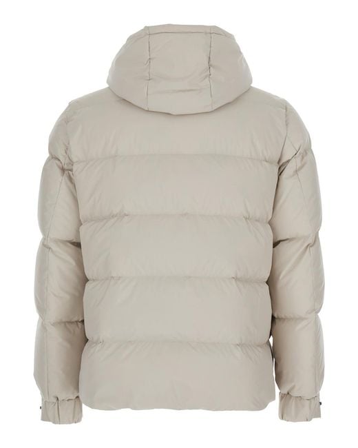 Heskimo Gray Short Down Jacket Technical Fabric Padded for men
