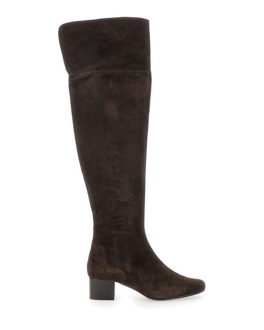 CAREL PARIS Black Brigitte Ankle Boots With Side Zip Closure