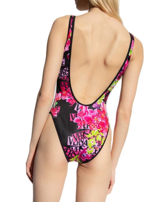 Versace Pink Reversible Two-piece Swimsuit