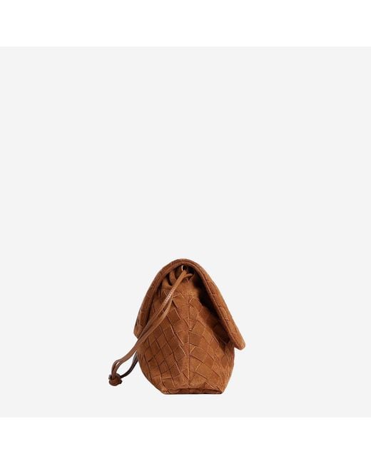Bottega Veneta Brown Suede Day Pouch Bag Calf Skin Clutch