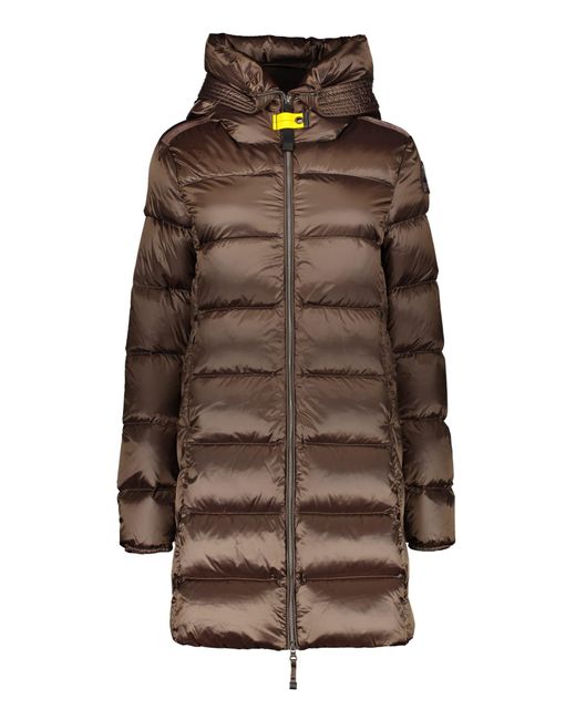 Parajumpers Brown Marion Hooded Down Jacket