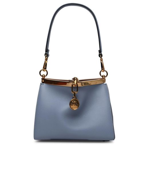 Etro Blue Vela Light Leather Bag