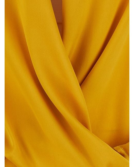 Le Plain Yellow Blouse Georgette Blouses
