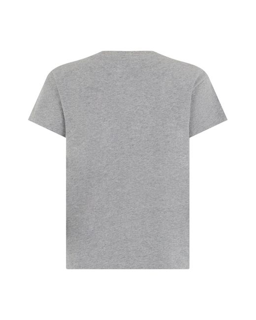 MM6 by Maison Margiela Gray Short-Sleeve T-Shirt Cotton T-Shirts & Jerseys