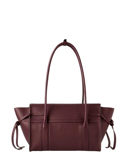 Mulberry Purple 'Small Bayswater' Bordeaux Shoulder Bag With Laminated Logo