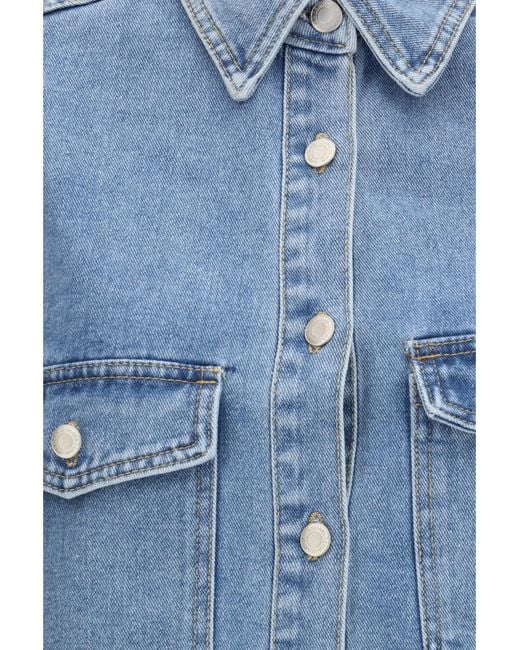 Ella Blue Jacket With Sequin Details Cotton; Polyester; Viscose