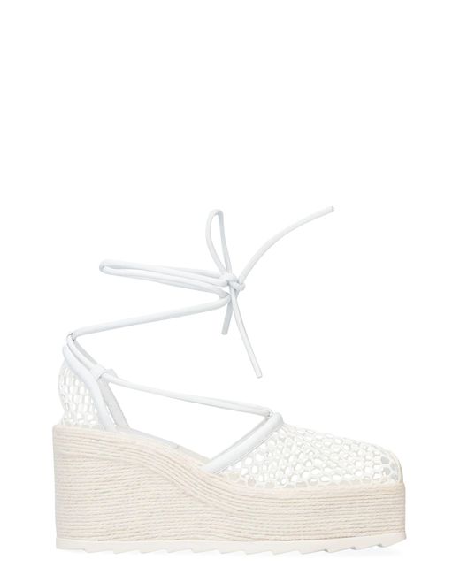 Bottega Stretch Wedge Espadrilles in White Lyst