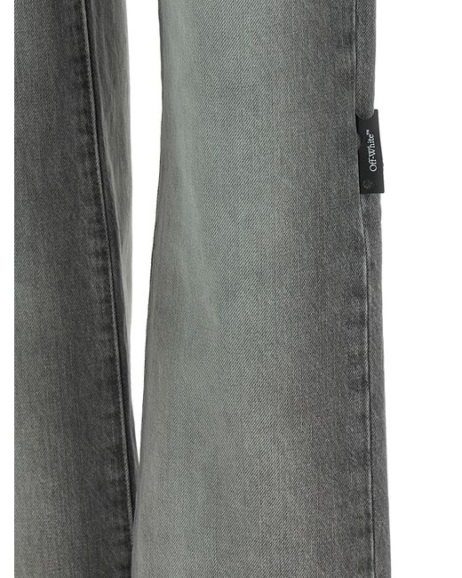 Off-White c/o Virgil Abloh Gray Spray New Meteor Jeans